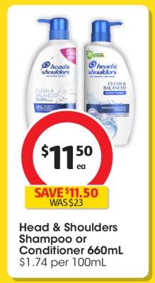 Head & Shoulders Shampoo or Conditioner 660mL