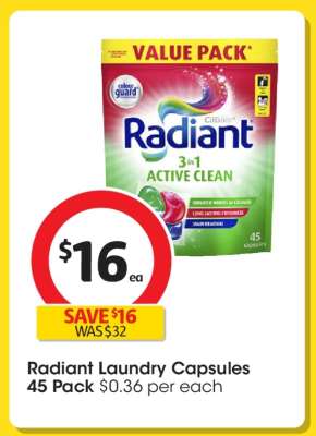 Radiant Laundry Capsules 45 Pack