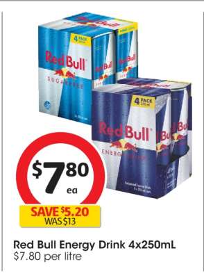 Red Bull Energy Drink 4x250mL