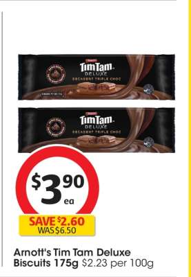 Arnott's Tim Tam Deluxe Biscuits 175g