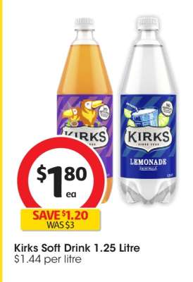 Kirks Soft Drink 1.25 Litre