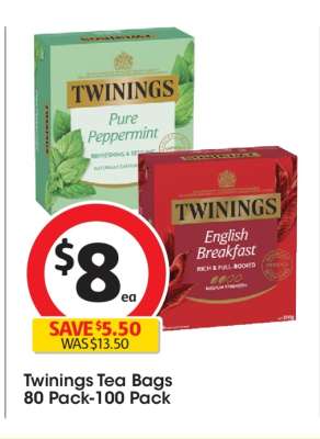 Twinings Tea Bags 80 Pack-100 Pack
