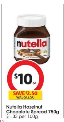 Nutella Hazelnut Chocolate Spread 750g