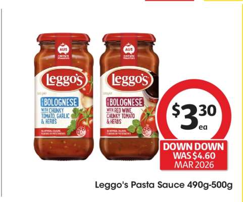 Leggo's Pasta Sauce 490g-500g