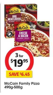 McCain Family Pizza 490g-500g