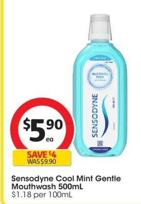 Sensodyne Cool Mint Gentle Mouthwash 500mL