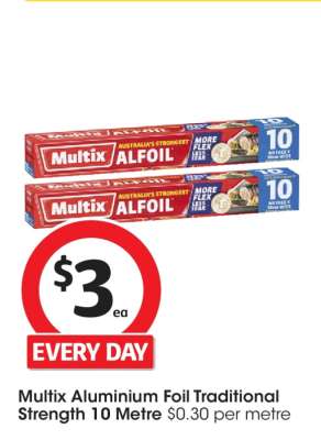 Multix Aluminium Foil Traditional Strength 10 Metre