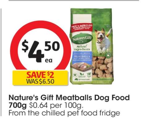 Nature's Gift Meatballs Dog Food 700g