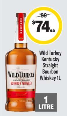 Wild Turkey Kentucky Straight Bourbon Whiskey 1L