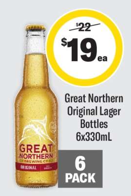 Great Northern Original Lager Bottles 6x330mL