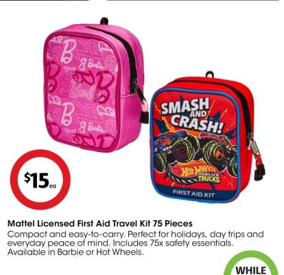 Mattel Licensed First Aid Travel Kit 75 Pieces