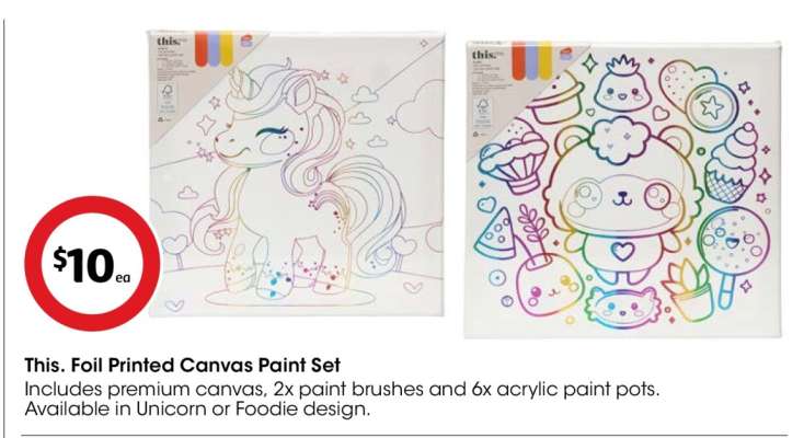 This. Foil Printed Canvas Paint Set