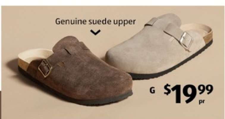 Genuine Suede Upper Clogs