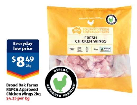 Broad Oak Farms RSPCA Approved Chicken Wings 2kg