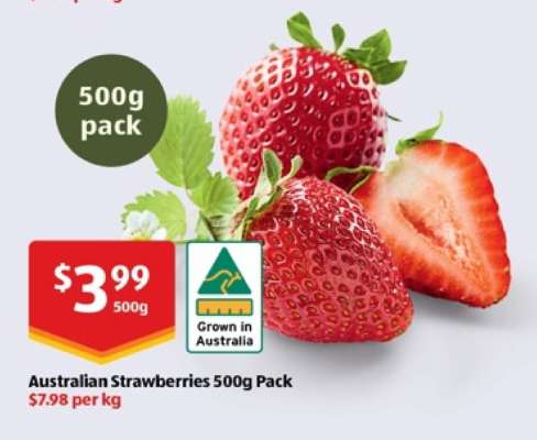 Australian Strawberries 500g Pack