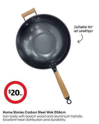 Home Stories Carbon Steel Wok D34cm
