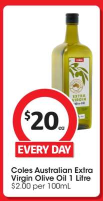 Coles Australian Extra Virgin Olive Oil 1 Litre