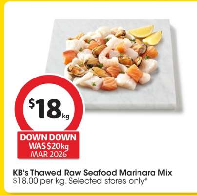 KB's Thawed Raw Seafood Marinara Mix