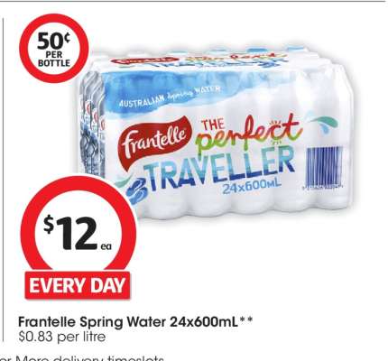 Frantelle Spring Water 24x600mL