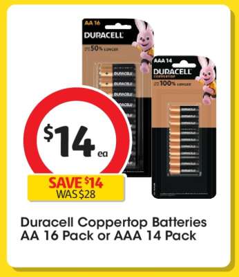 Duracell Coppertop Batteries