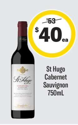 St Hugo Cabernet Sauvignon 750ml