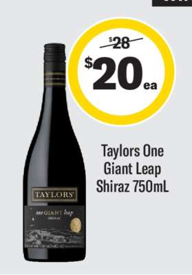 Taylors One Giant Leap Shiraz 750mL