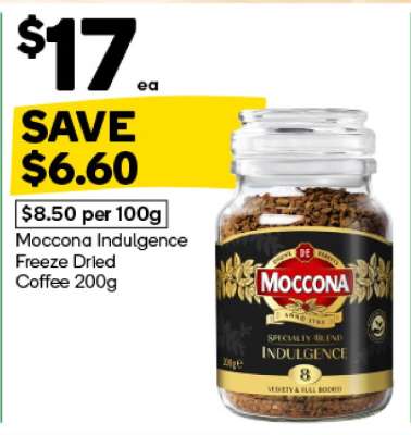 Moccona Indulgence Freeze Dried Coffee 200g
