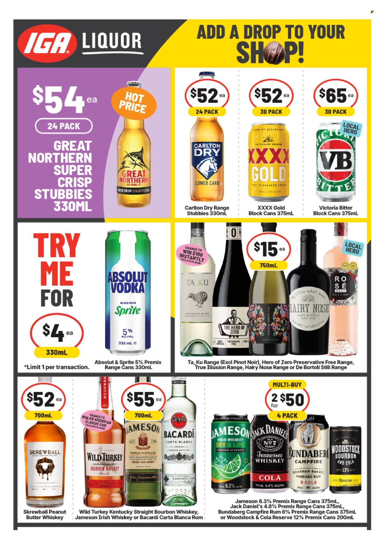 IGA LIQUOR catalogue - 8 Apr 2026 - 21 Apr 2026. Page 1