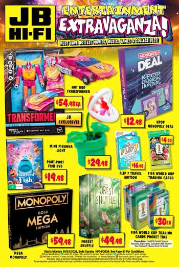 JB Hi-Fi Catalogue - 30 Mar 2026 - 19 Apr 2026.