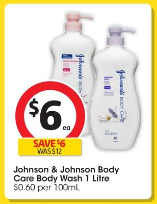 Johnson & Johnson Body Care Body Wash 1 Litre