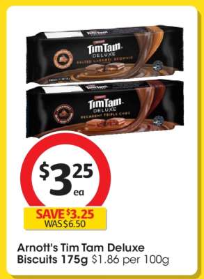 Arnott's Tim Tam Deluxe Biscuits 175g