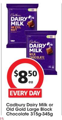 Cadbury Dairy Milk or Old Gold Large Block Chocolate
