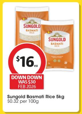 Sungold Basmati Rice 5kg