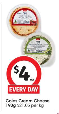 Coles Cream Cheese