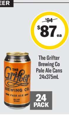 The Grifter Brewing Co Pale Ale Cans