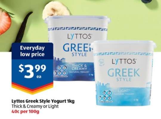 Lyttos Greek Style Yogurt 1kg