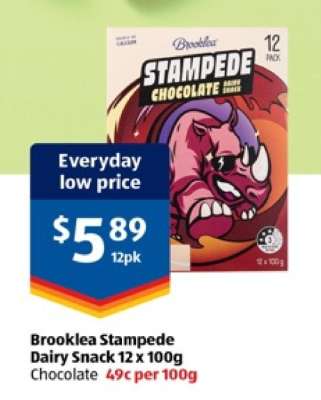 Brooklea Stampede Dairy Snack 12 x 100g