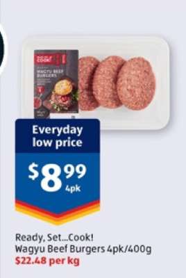 Ready, Set...Cook! Wagyu Beef Burgers 4pk/400g