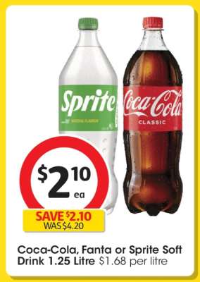 Coca-Cola, Fanta or Sprite Soft Drink