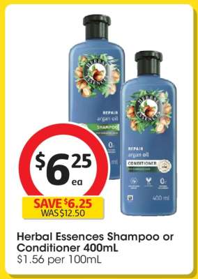 Herbal Essences Shampoo or Conditioner 400ml