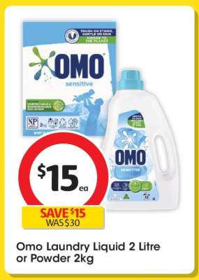 Omo Laundry Liquid 2 Litre or Powder 2kg