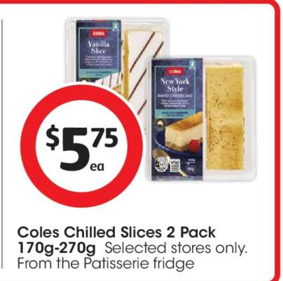 Coles Chilled Slices 2 Pack