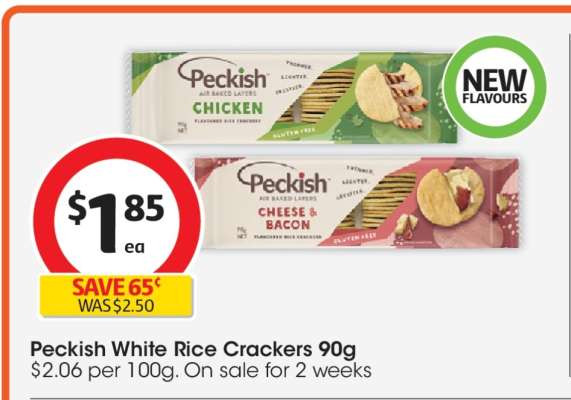 Peckish White Rice Crackers 90g