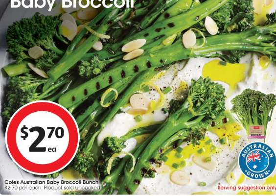 Coles Australian Baby Broccoli Bunch