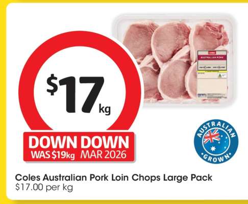 Coles Australian Pork Loin Chops Large Pack