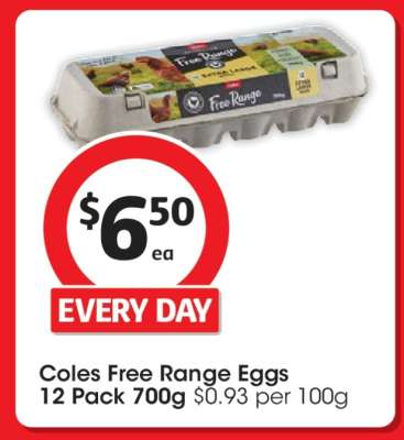 Coles Free Range Eggs