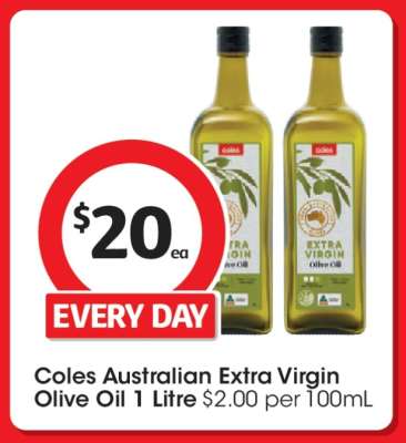 Coles Australian Extra Virgin Olive Oil 1 Litre