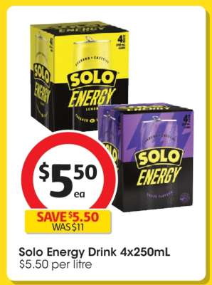 Solo Energy Drink 4x250mL