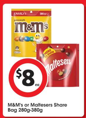 M&M's or Maltesers Share Bag