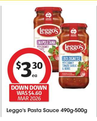 Leggo's Pasta Sauce 490g-500g